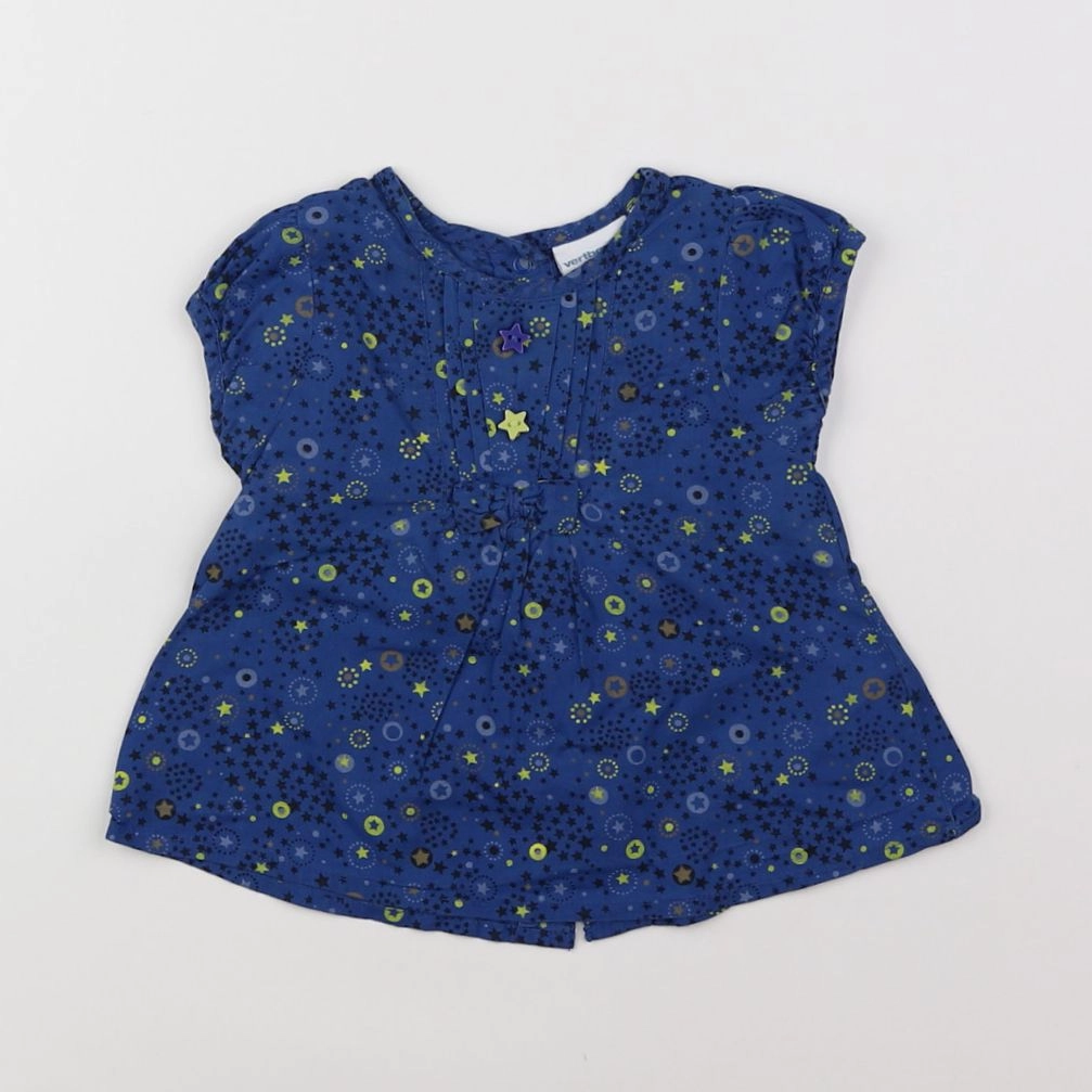 Vertbaudet - blouse bleu - 6 mois